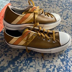 Converses custom platform sneakers all leather upper size men’s 12